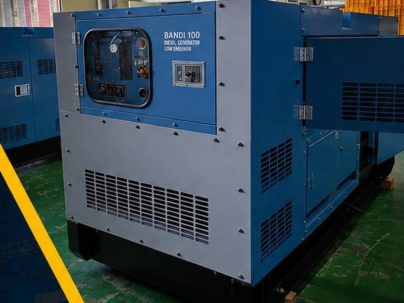 Planta eléctrica diésel BANDI de bajas emisiones en cabina insonorizada